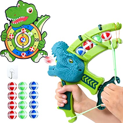 DinoShot - Dinosaur Slingshot Sticky Ball Dart Board Game