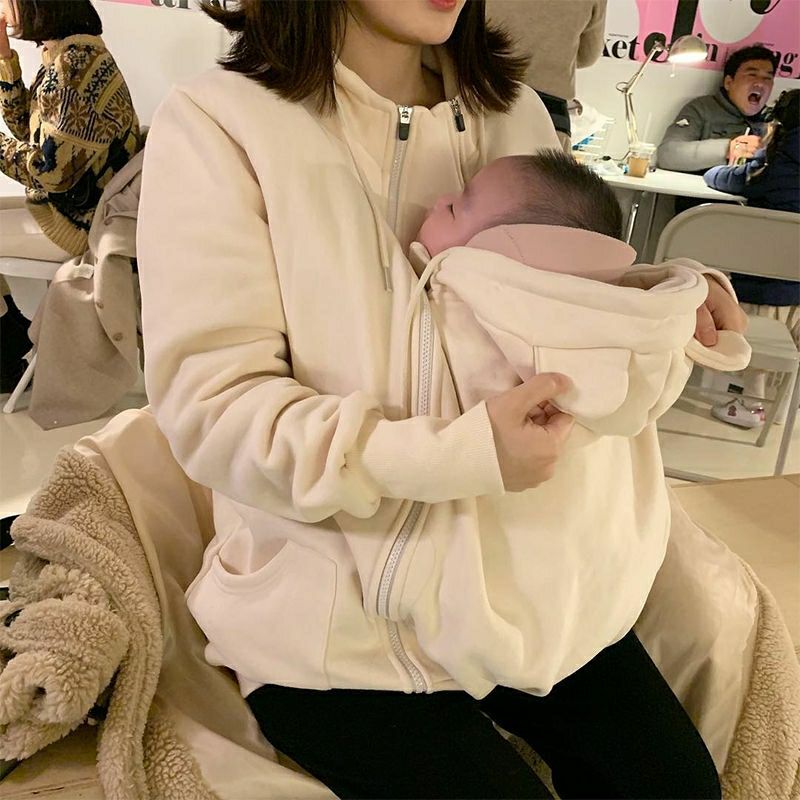 MommaPouch - Detachable Kangaroo Maternity Winter Hoodie