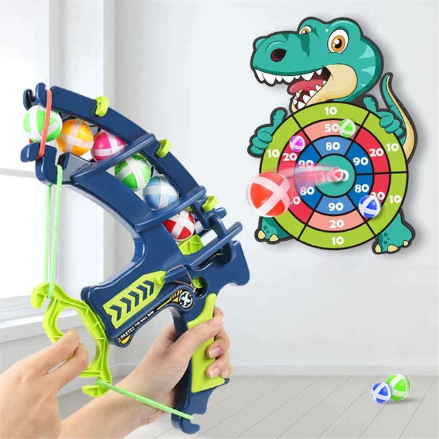 DinoShot - Dinosaur Slingshot Sticky Ball Dart Board Game