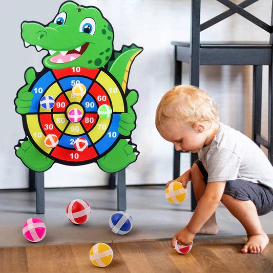 DinoShot - Dinosaur Slingshot Sticky Ball Dart Board Game